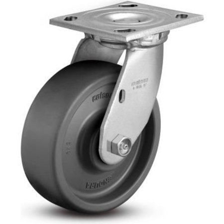 COLSON ¬Æ 4 Series Swivel Plate Caster - Solid Elastomer 5" Dia. 1000 Lb. Cap. 4.05109.8P5.EN